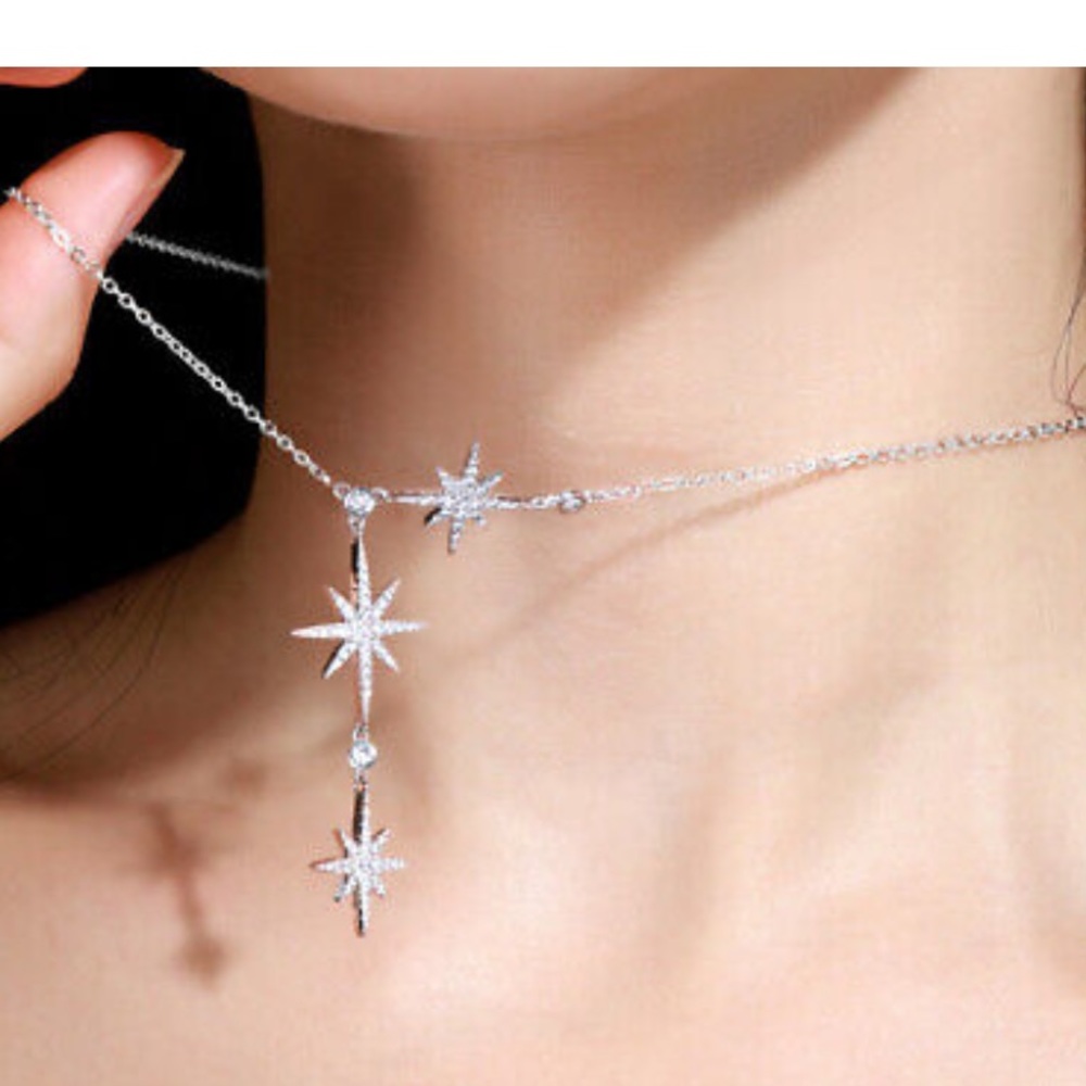 NWT STERLING SILVER ⭐️ Star Necklace - Picture 4 of 4